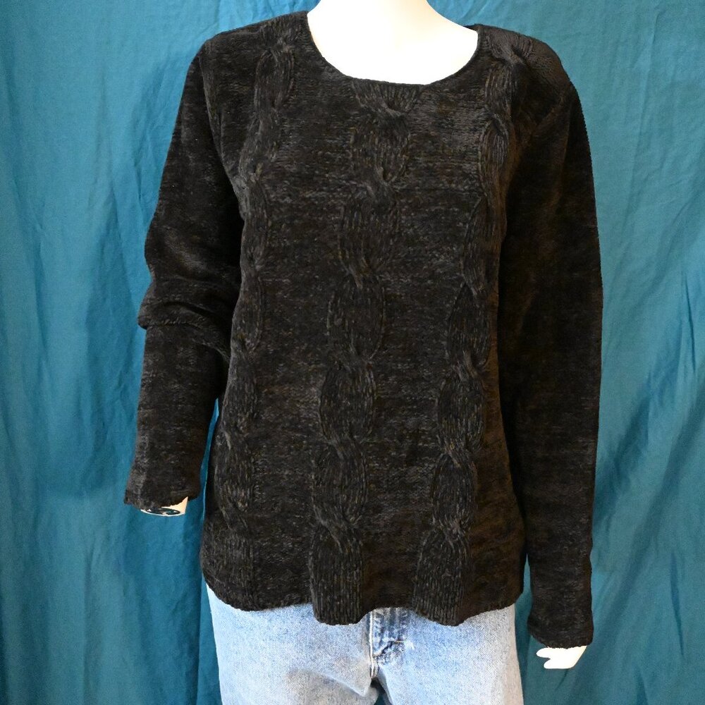 Karen  Scott Cable Knit Sweater